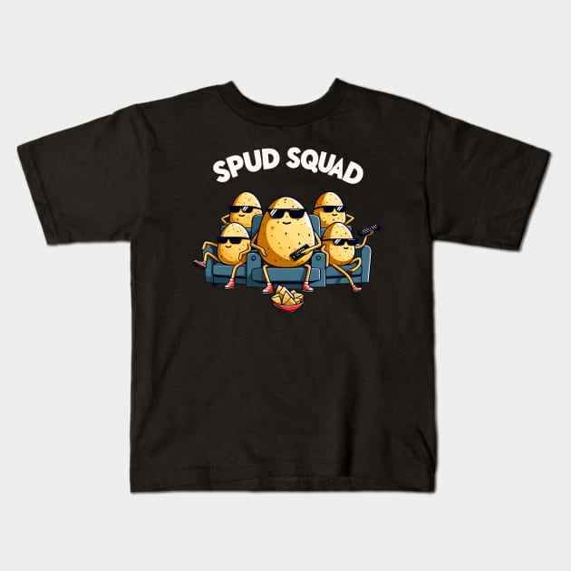 Spud Squad | Cute and cool potato friend squad | funny potato spuds Kids T-Shirt by Nora Liak